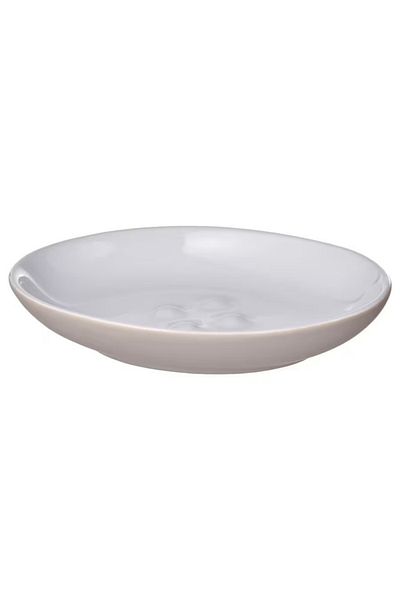 IKEA EKOLN Soap Dish Beige 13x9 cm by IKEA - Stylish Stoneware for Bathroom & Small Items