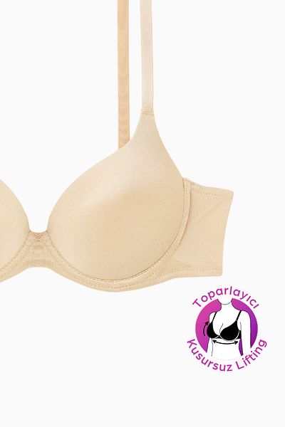 Wonna Mia - Επενδυμένο Push Up, Σουτιέν άψογης ανύψωσης - Skin - 2529