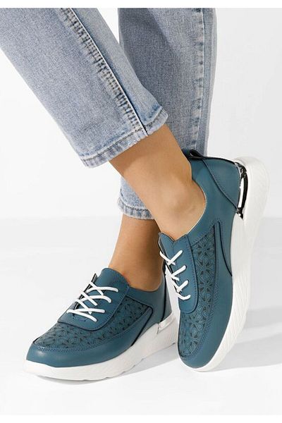 B T Shoes Sneakers dama piele Calyse albastri
