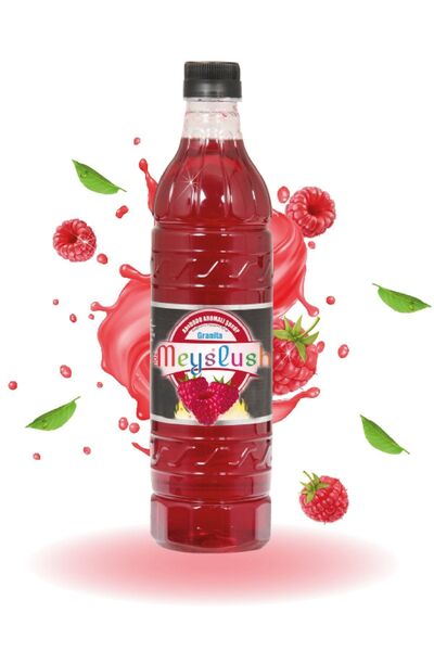 Meyslush 1 Lt X 12 Adet Ahududu Aromalı Buzlaş Tozu, Karlama Şurubu (%100 Şek...