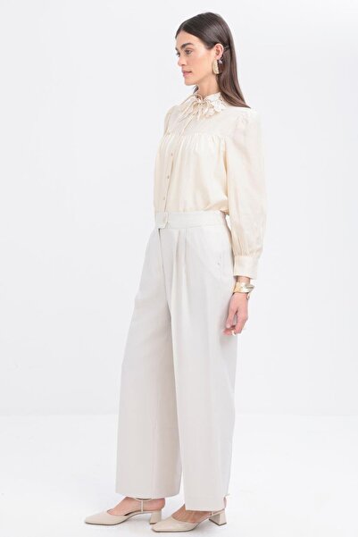 ALLDAY Stone-Pleated Wide Leg Pants