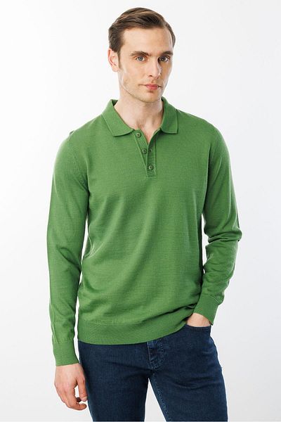 Desen Triko Ανδρικό Basic Polo Neck Slim Knitwear Πουλόβερ K.Yosun