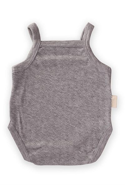 Cigit Strappy Bodysuit 0-2 Years Gray Melange