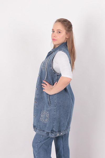 Aynaz 1057 Vestă de jeans pentru femei