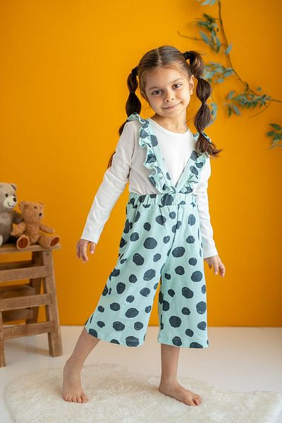 Zeyland طقم سالوبيت بحزام مكشكش للبنات (2-7 سنوات)