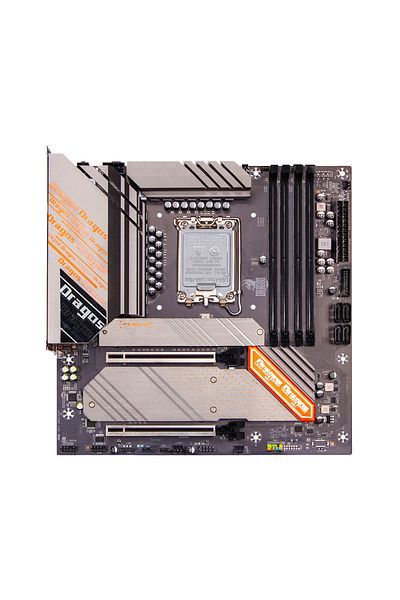 DRAGOS Dragmode B760M D4Pro - SATA، M2 DDR4 4000MHz USB3.2 Type C DP HDMI AUDIO 2.5GbE LAN 1700P ATX Main