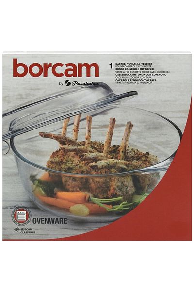 Borcam By Pasabahce BORCAM ROUND HEAT RESISTANT POT WITH LID 2.1L 59003