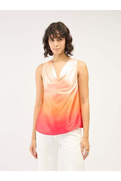 Salt Attire Cowl Collar Stylish Women's Top Elegant Versatile & Comfortable Casual Wear