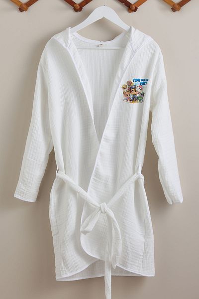Tuğba Kuğu 4 Layer Muslin Bathrobe - Cartoon Series - Paw Patrol