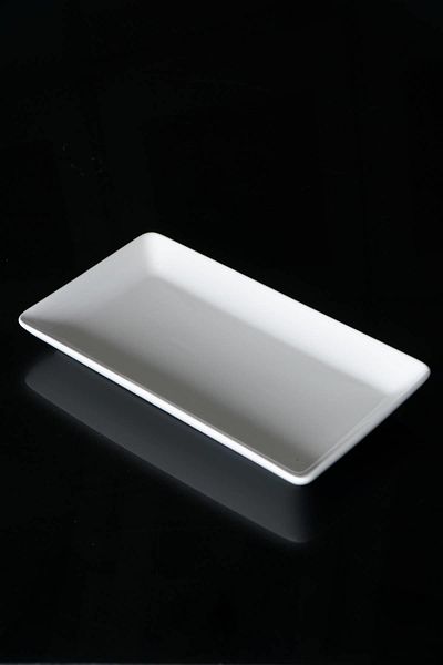ACAR Bianco Perla Porcelain Rectangular Presentation Plate - 32.5 cm
