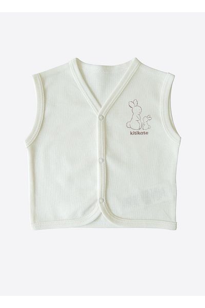 kitikate Organic New Basic Vest, Ecru Color