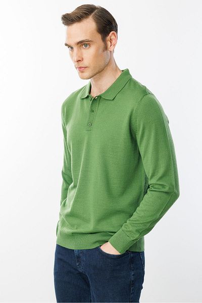 Desen Triko Ανδρικό Basic Polo Neck Slim Knitwear Πουλόβερ K.Yosun