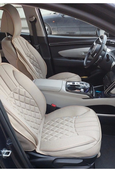 carlone Hyundai Tucson Oto Koltuk Minderi Full Set Takım-Bej Renk