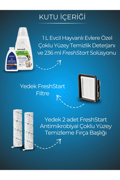 Bissell CrossWave HydroSteam Pet Pro Buharlı Dikey Süpürme ve Silme Makinesi