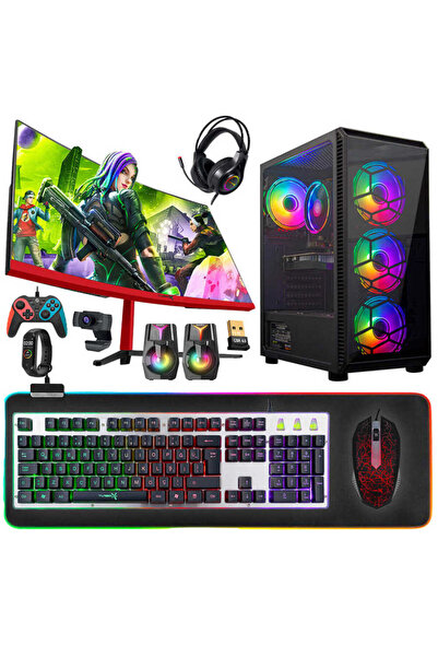 TURBOX Tx5016 Ryzen 5 3600 32gb 512gb Ssd Gtx1050ti 4gb 23.6 Curved 100Hz Oyu...