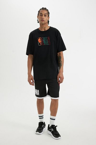 DeFacto Μπλουζάκι NBA Wordmark Oversize - Crew Neck, κοντό μανίκι 24 ετών 801005804