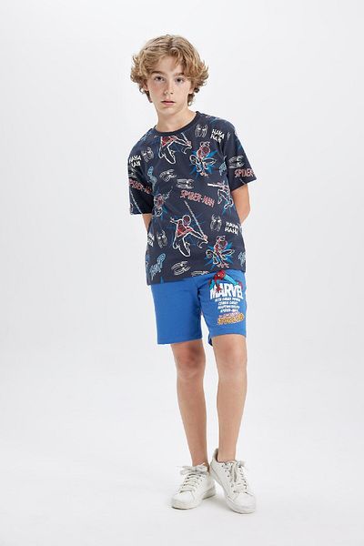 DeFacto Marvel Spiderman Boy's T-shirt - Crew Neck, Short Sleeve C3114A824HS