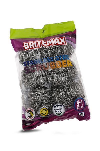CLIKON BM286 BriteMax Stainless Steel Scrubber – 6-Piece Set (18G)