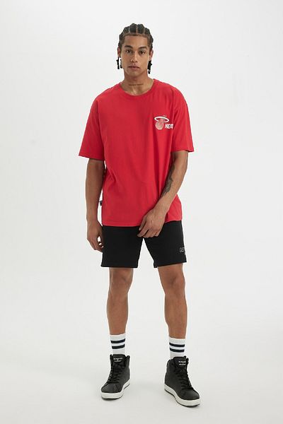 DeFacto Tricou cu mânecă scurtă NBA Miami Heat Boxy Cut Crewneck - B9900ax24sm