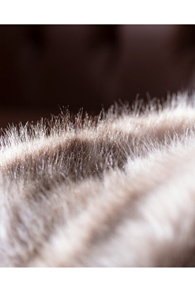 Madame Coco Allure Peluş Koltuk Şalı - Gri