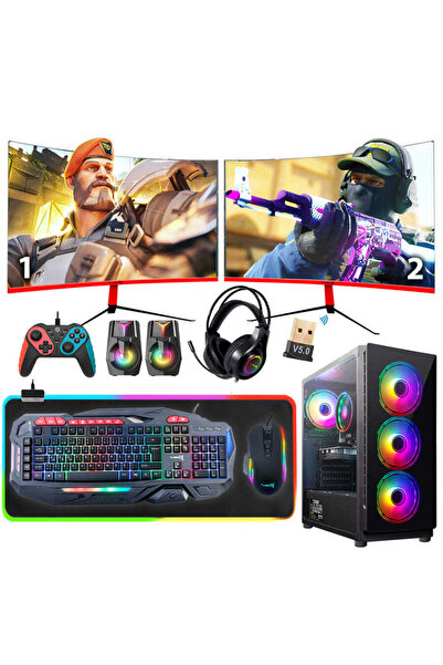 TURBOX Tx3814 I5 3470 16gb Ram 512gb M.2 Nvme Ssd 4gb Gt740 Gddr5 Ekran Kartı 23.6 Inç Curved Çift M