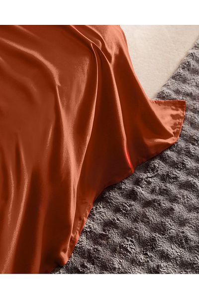 Madame Coco Ciel 100% Cotton Elasticless Satin Bed Sheet