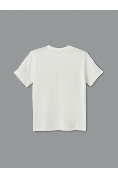LC Waikiki Bedrucktes Herren-T-Shirt aus gekämmter Baumwolle mit Rundhalsausschnitt