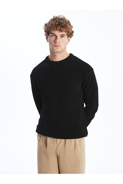 LC Waikiki Crew Neck Long Sleeve Men's Tricot Sweater