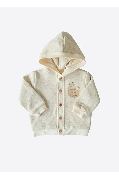 kitikate Organic Bear Cardigan Beige