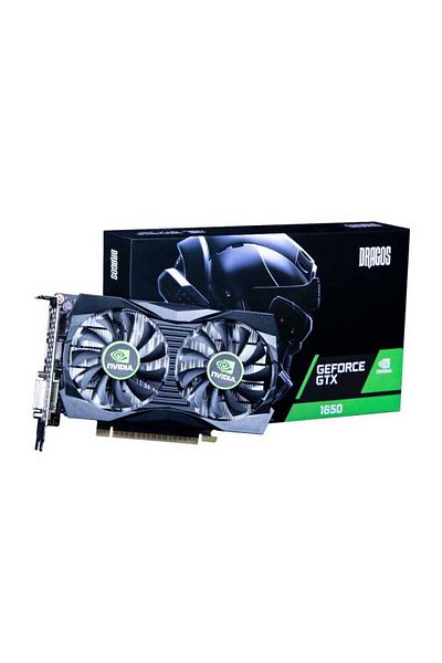 DRAGOS Venom Titan R Gtx1650 Graphics Card Nvidia Gddr6 128Bit HDMI Dual Fan 4Gb Box Date