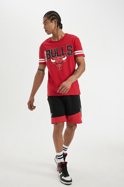 DeFacto Tricou cu mânecă scurtă Fit Nba Chicago Bulls Standard Fit Crewneck A1995ax24sm