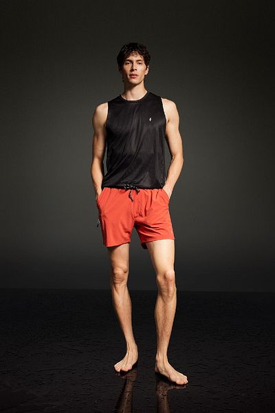 DeFacto Pantaloni scurți de baie cu textura elastică imprimați Fit - Sportiv de lungime scurtă C5138ax24hs