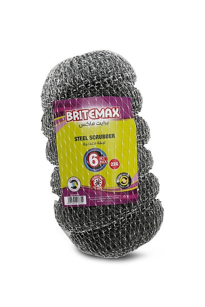 CLIKON BM287 BriteMax Heavy-Duty Steel Scrubber – 6-Piece Set (22G)