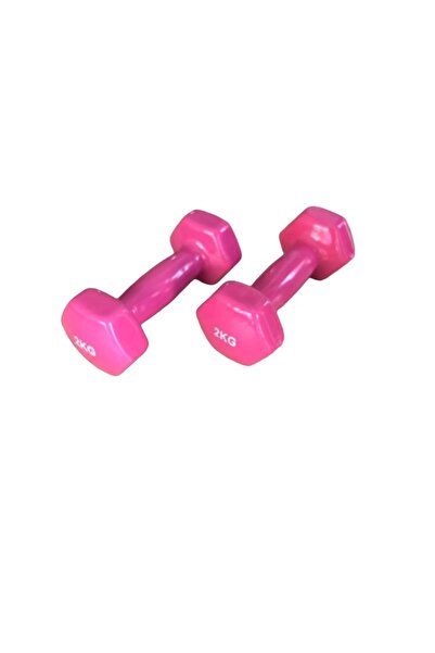 CKSpor   2 kg X 2 Adet Köşeli Vinly Dambıl Seti Kaymaz Özel Kaplama İthal Erg...