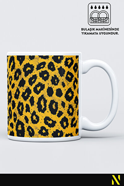 nilizma Leopard Patterned Colorful Mug – 330 ml Mug |   Stylish and Durable Design