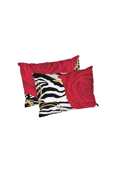 ALCAM Set Of 2 Nina Pillows, Quilted Microfiber, 50x70 Cm