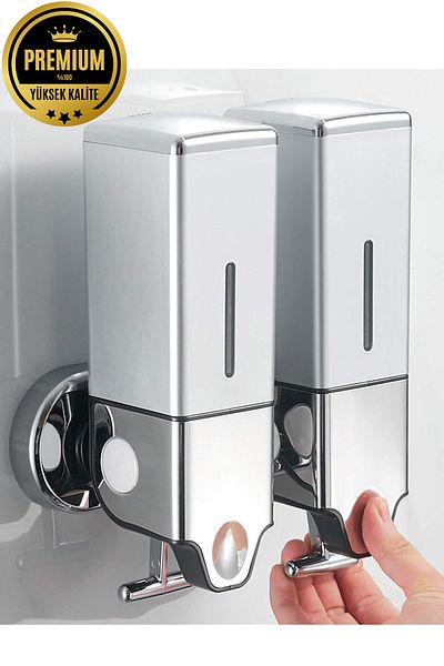 Xinda Stainless Steel Bottom Part 2X Suitable for Use of 500 ml Soap, Shower Gel, Shampoo Ss304 Quality