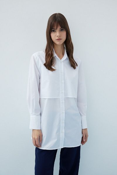 DeFacto Relax Fit Terry Βαμβακερό μακρυμάνικο πουκάμισο Tunic C4532AX24SM