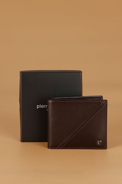 Pierre Cardin 2044İ Мъжки портфейл - естествена кожа, калъф за карти Analin Brown