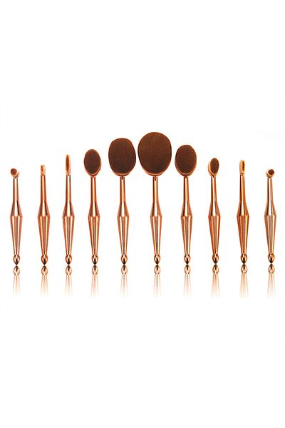 Cupio Set of 10 oval makeup brushes