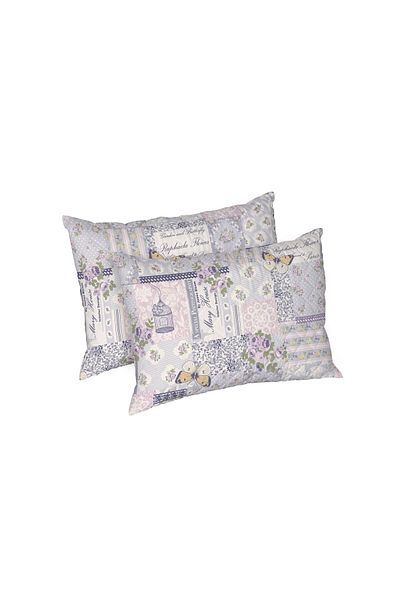ALCAM Set Of 2 Raphaela Pillows, Quilted Microfiber, 50x70 Cm