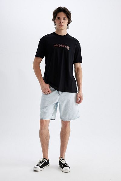 DeFacto Μπλουζάκι με κοντό μανίκι Harry Potter Crew - Regular Fit C5994ax24hs