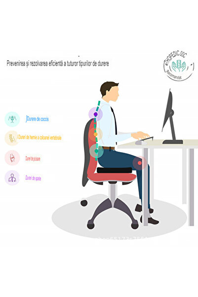 OEM Arvada ErgoSupport orthopedic seat cushion with memory foam and cooling gel