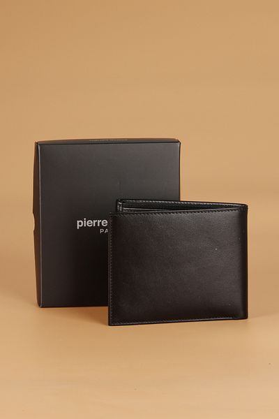 Pierre Cardin Genuine Leather Men's Wallet, Black Analine Card Holder