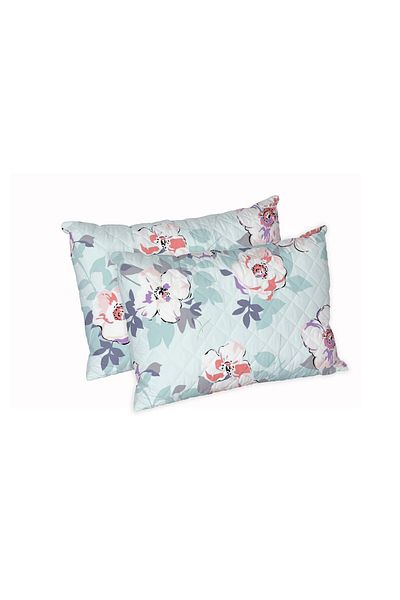 ALCAM Set Of 2 Marilla Pillows, Quilted Microfiber, 50x70 Cm