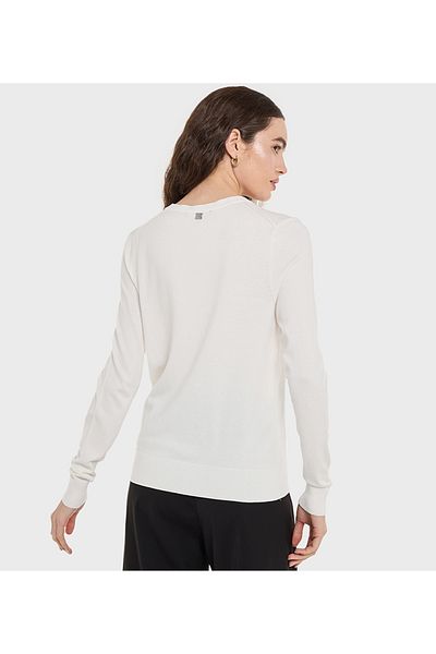BCBG BASIC ROUND NECK FLAT KNIT SWEATER