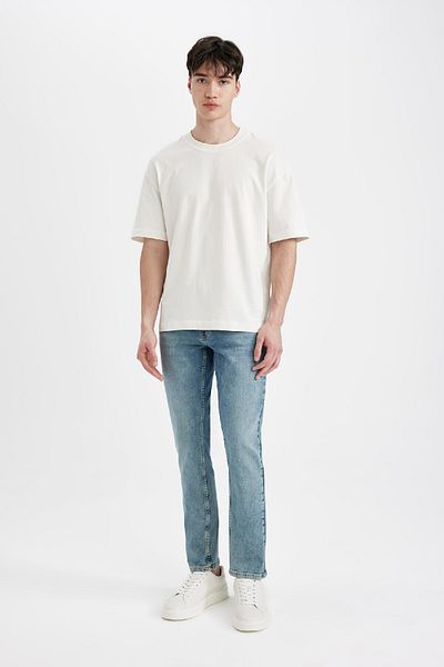 DeFacto Pedro Slim Fit Στενή Εφαρμογή Κανονική μέση με στενό πόδι Jean παντελόνι C6174AX24SM