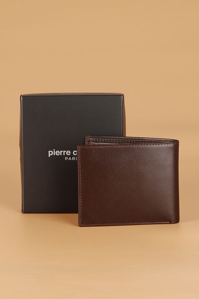 Pierre Cardin 2361 Γνήσιο Δερμάτινο Ανδρικό Πορτοφόλι Θήκη Κάρτας Analine Brown