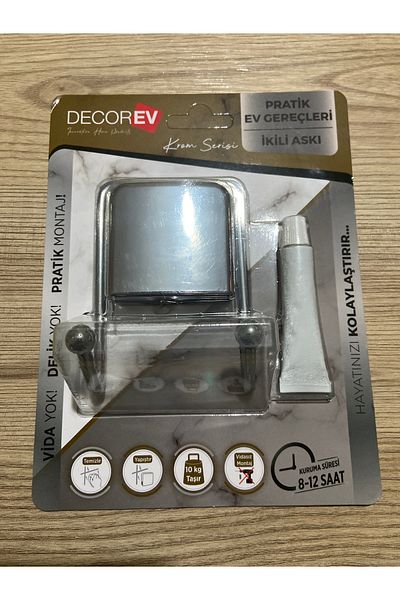decorev Chrome Double Hanger Adhesive Dc-4772