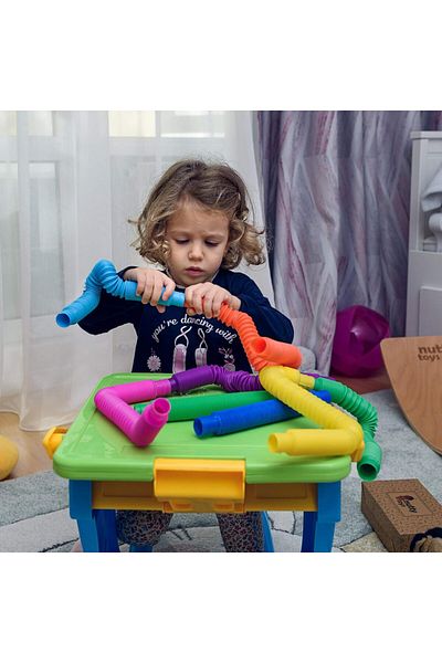 AWH 8 Pack Stocking Stuffers for Kids, Large Pop Tubes, Sensory Fidget Toys, Toddler Learning 3+